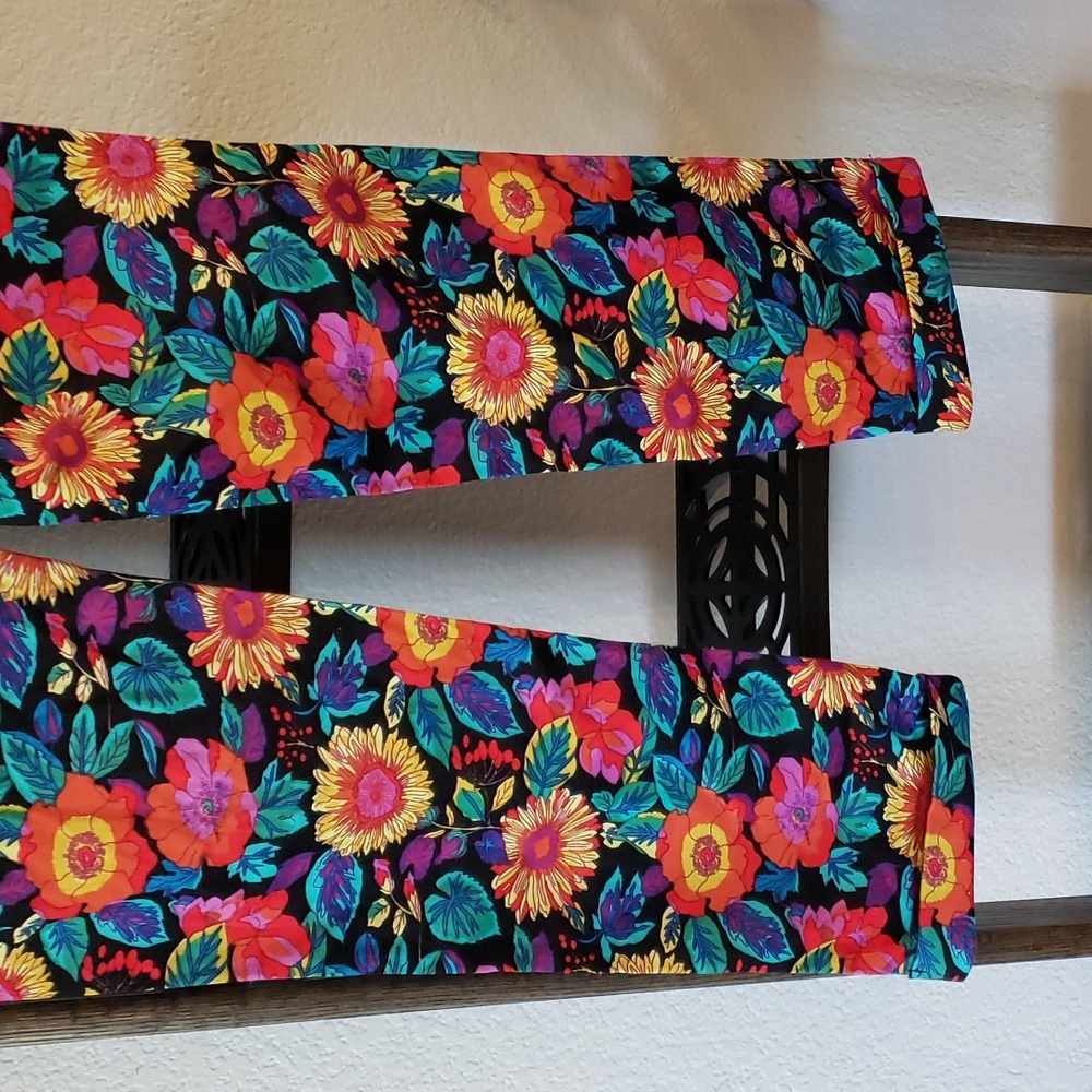 Poppy Lux High Waisted Pants Straight Leg Floral Print Bottoms NWOT Womens 4 - Picture 11 of 12